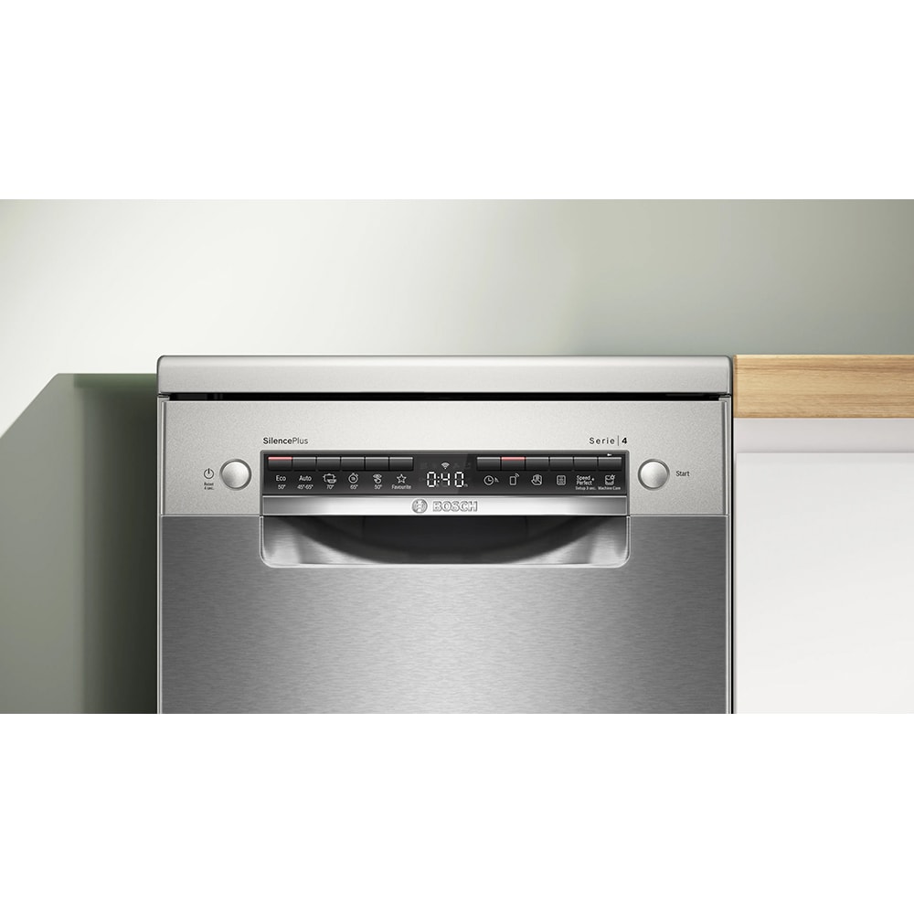 Masina de spalat vase independenta BOSCH SPS4EMI17E, 10 seturi, 6 programe, 45 cm, Clasa B, inox anti-amprenta
