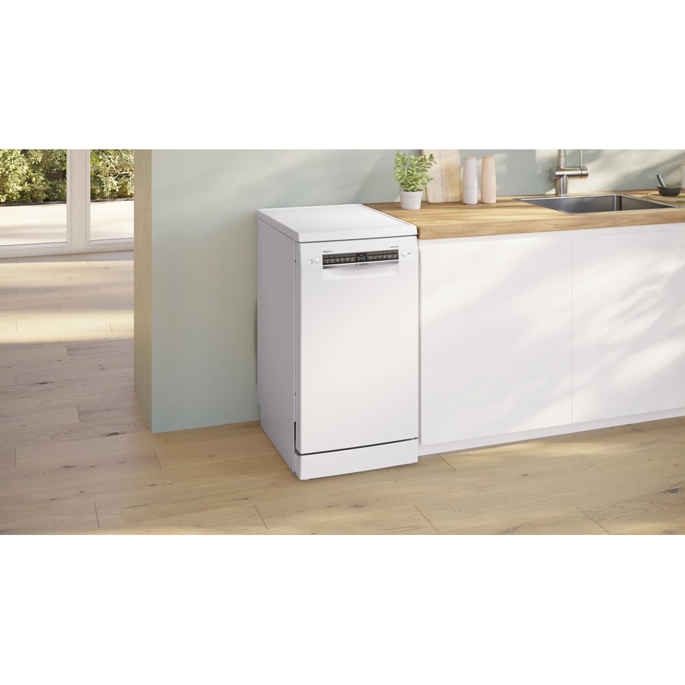 Masina de spalat vase independenta BOSCH SPS4HMW13E, 10 seturi, 6 programe, 45 cm, Clasa D, Wi-Fi, alb
