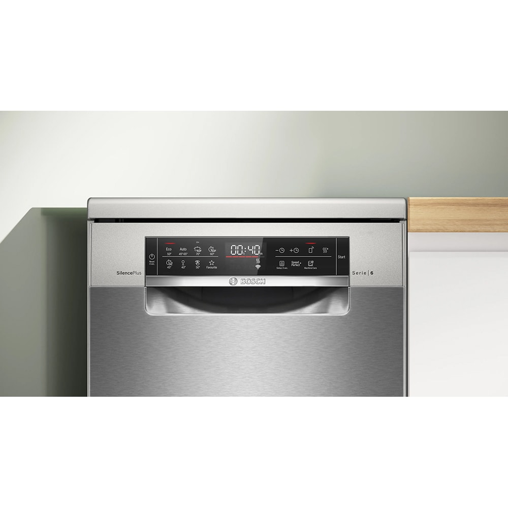 Masina de spalat vase independenta BOSCH SPS6EMI21E, 10 seturi, 8 programe, 45 cm, Clasa B, inox anti-amprenta
