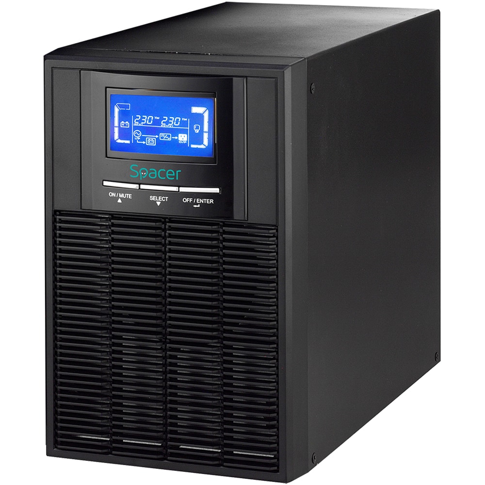Unitate UPS SPACER SPUP-2000D-OLT01, 2000VA, AVR, Schuko