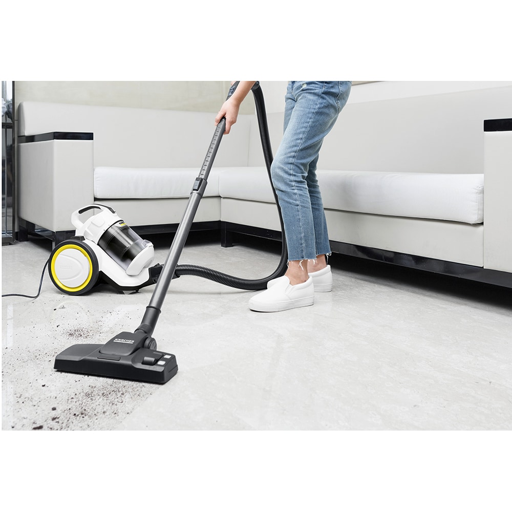 Aspirator fara sac KARCHER VC 3, 0.9l, 700W, 76dB, alb-negru