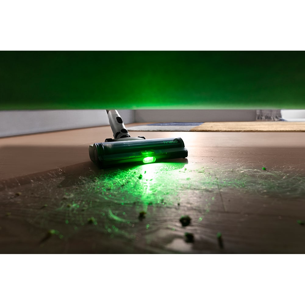 Aspirator vertical TINECO Pure One Station 5 VS1C1200DE, 0.45l, 25.2V, autonomie max 70 min, alb-negru