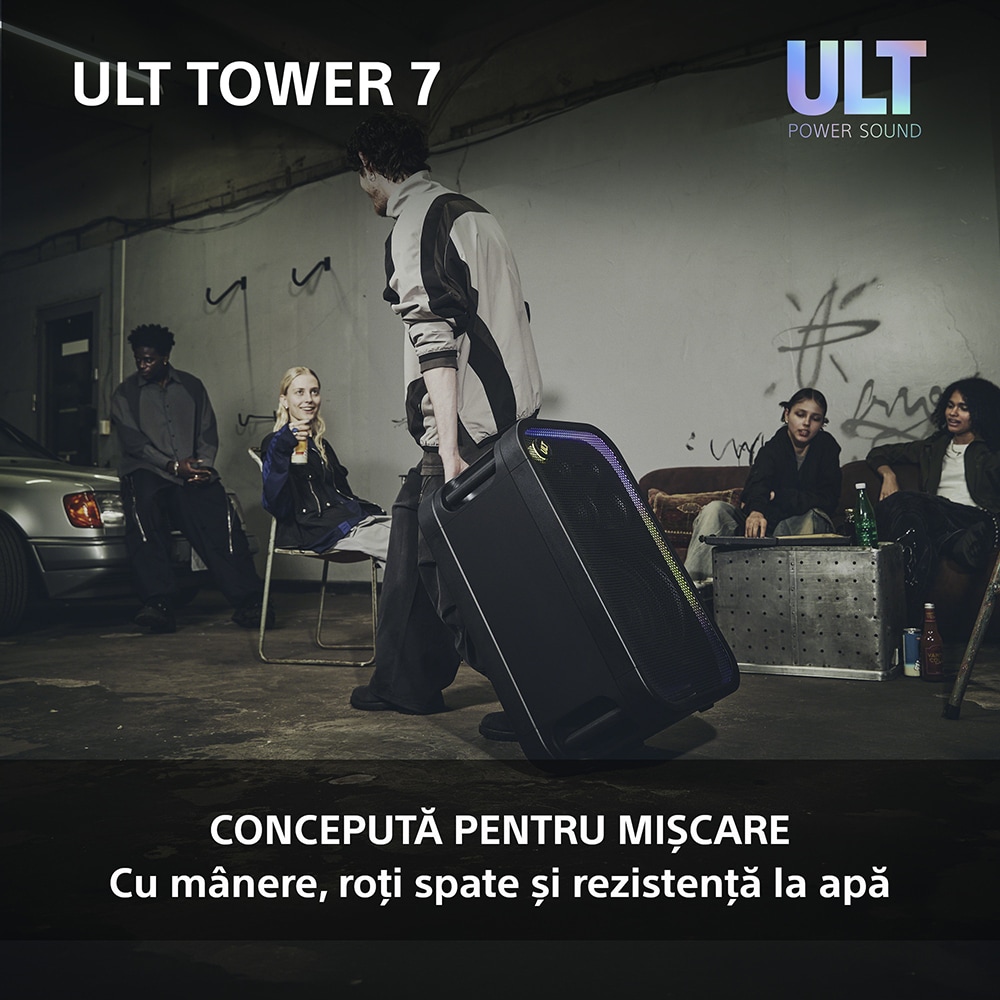 Boxa portabila SONY ULT Tower 7, 420W, Bluetooth, USB, negru