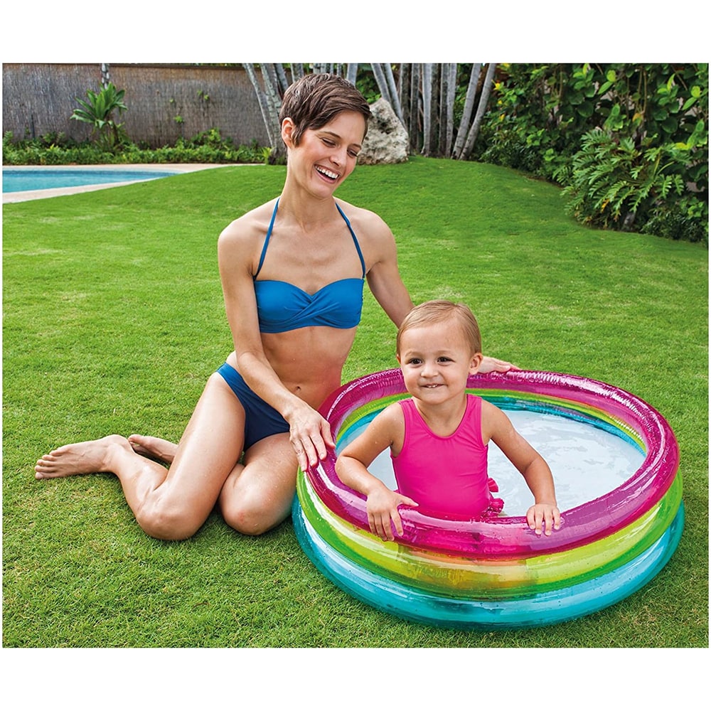Piscina gonflabila INTEX Rainbow, 86 x 25 cm, multicolor
