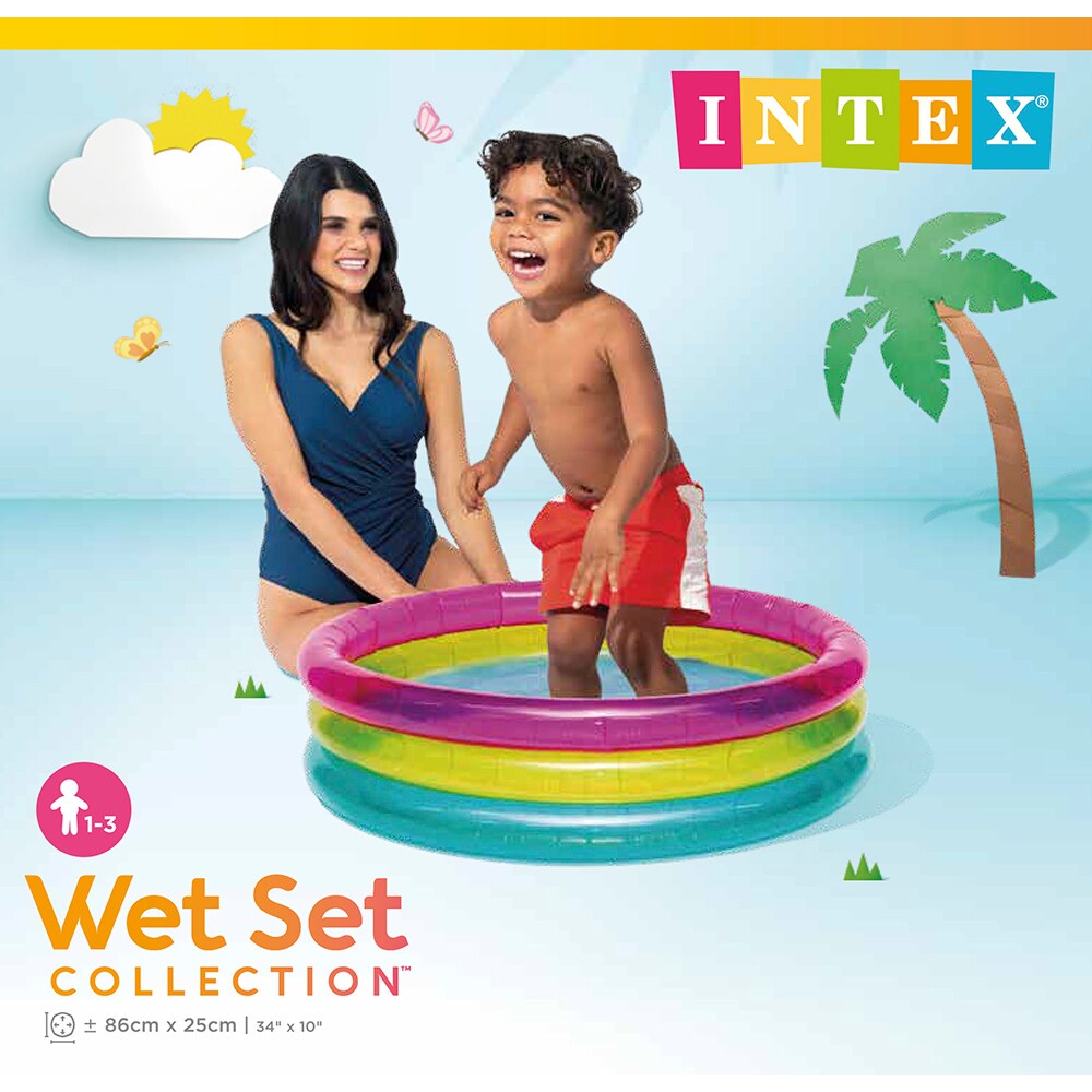 Piscina gonflabila INTEX Rainbow, 86 x 25 cm, multicolor