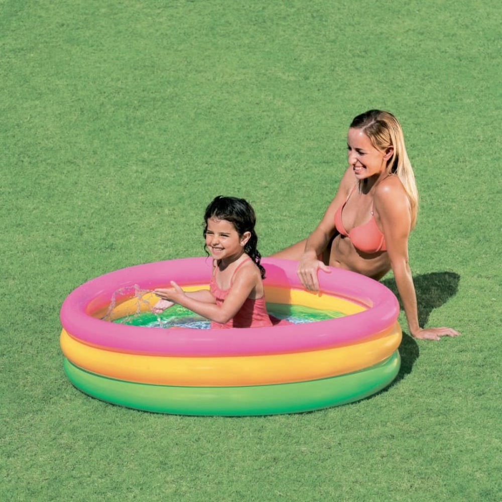 Piscina gonflabila INTEX Sunset Glow, 114 x 25 cm, multicolor