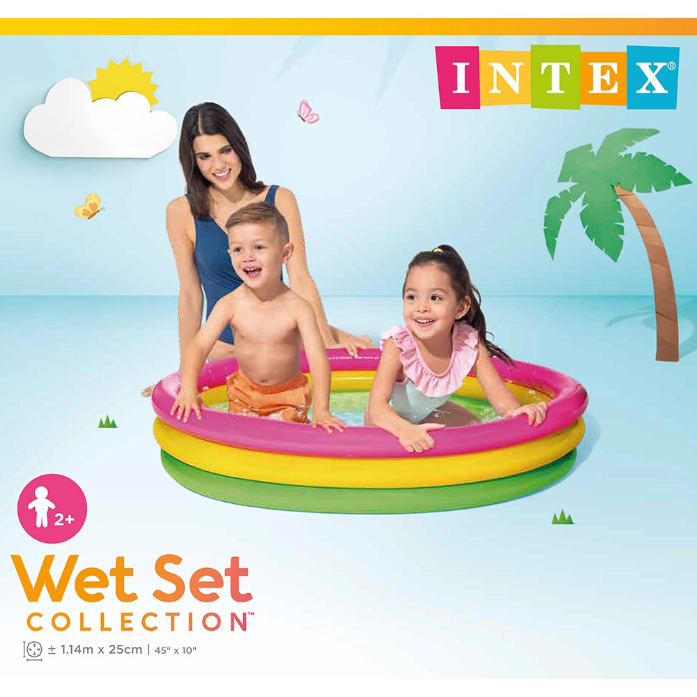 Piscina gonflabila INTEX Sunset Glow, 114 x 25 cm, multicolor