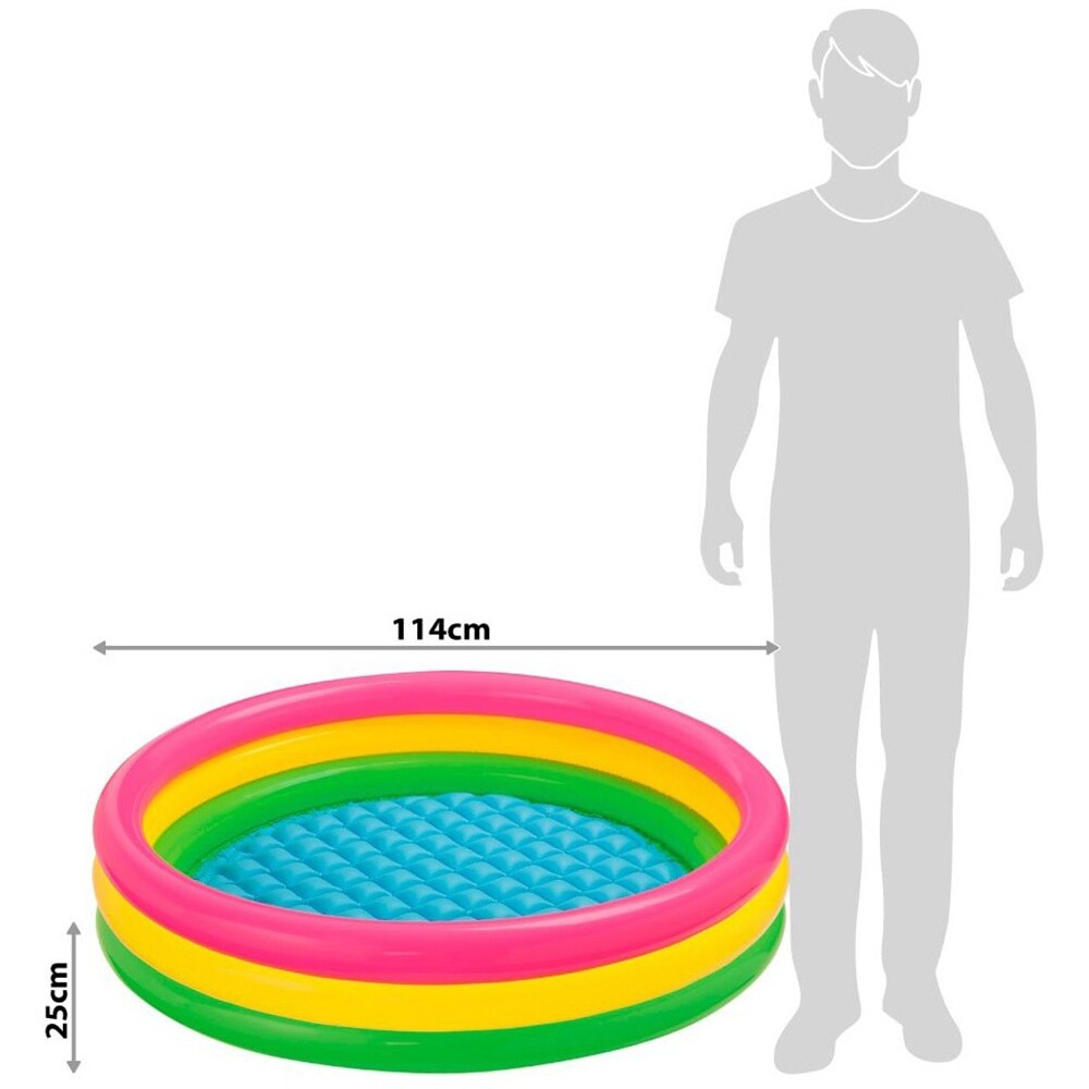 Piscina gonflabila INTEX Sunset Glow, 114 x 25 cm, multicolor