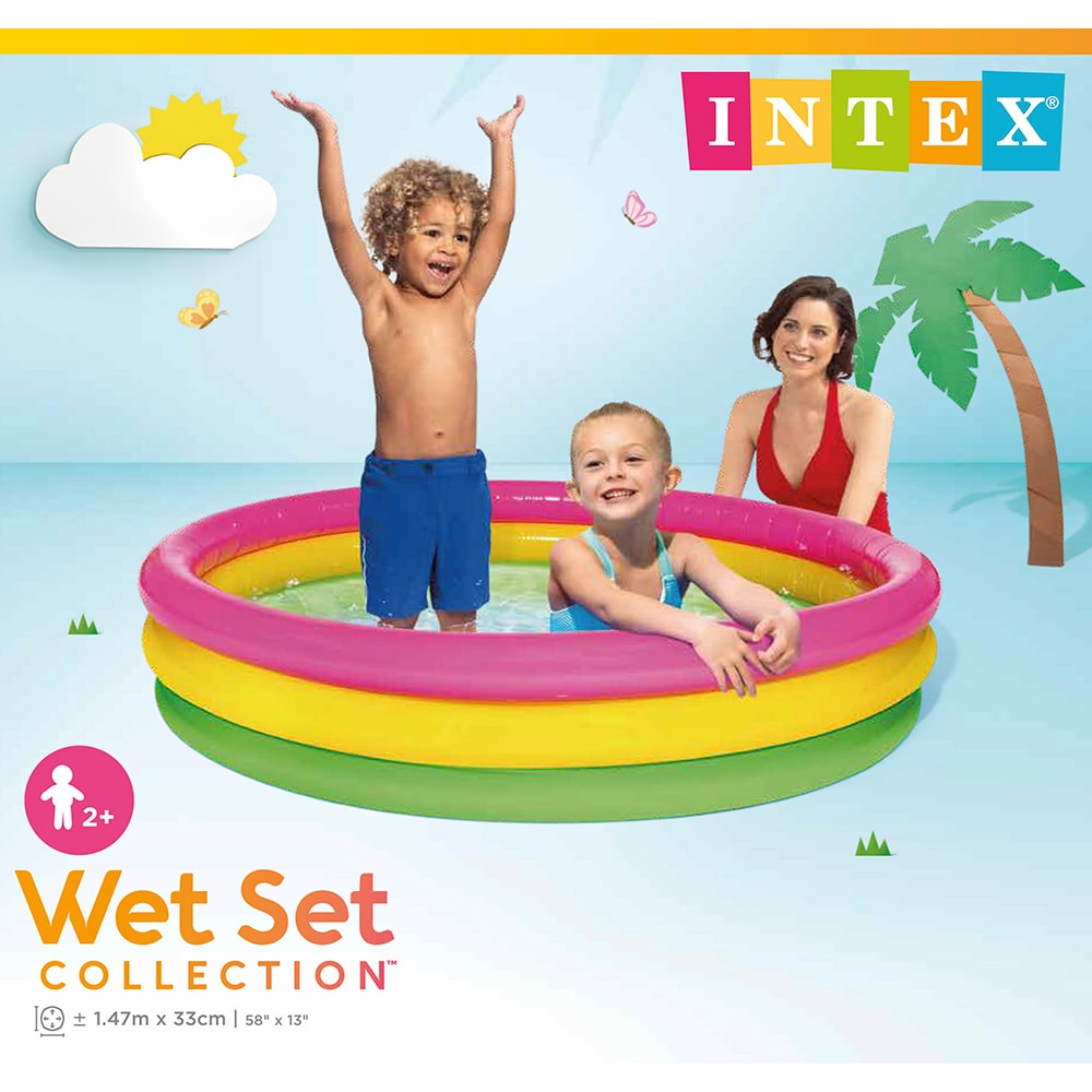 Piscina gonflabila INTEX Sunset Glow, 147 x 33 cm, multicolor