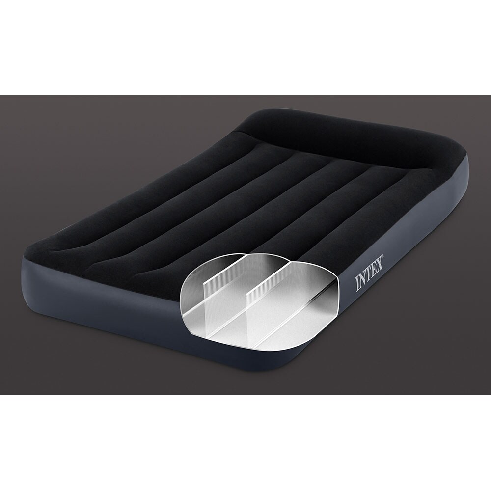 Saltea gonflabila camping INTEX Full Dura Beam, 191 x 137 cm, negru