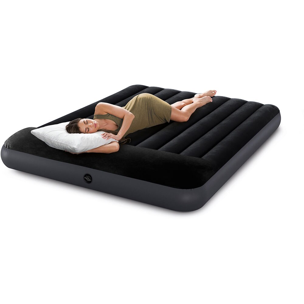 Saltea gonflabila camping INTEX Queen Dura Beam, 203 x 152 cm, negru