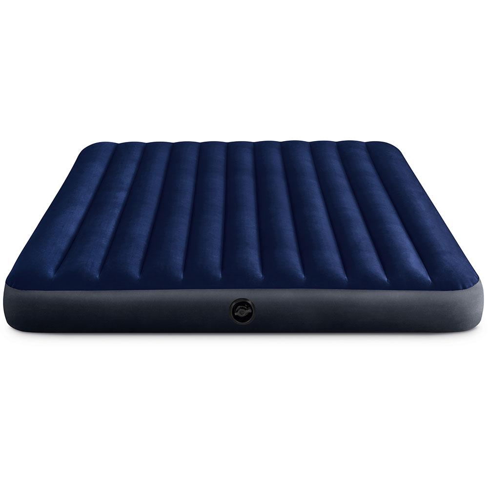 Saltea gonflabila camping INTEX King Dura Beam, 203 x 183 cm, albastru