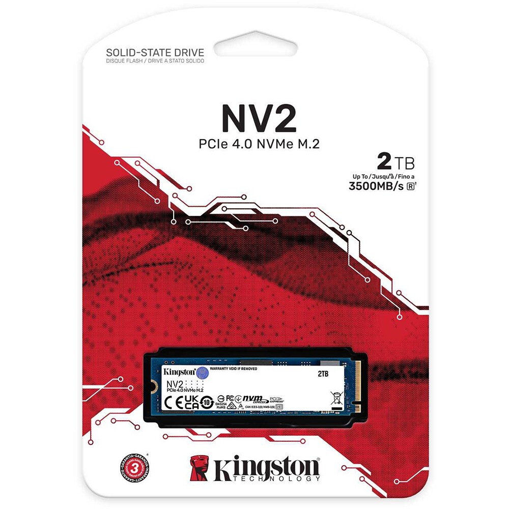 Solid-State Drive (SSD) KINGSTON NV2, 2TB, PCI-Express 4.0 x4, M.2, SNV2S/2000G