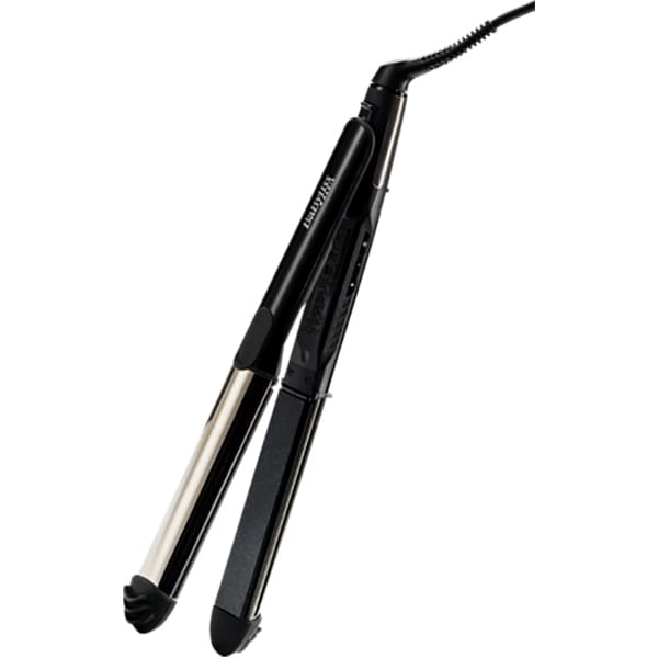 Placa de indreptat parul 2 in 1 BABYLISS Pure Metal ST480E, 230 grade, invelis ceramic, negru-argintiu