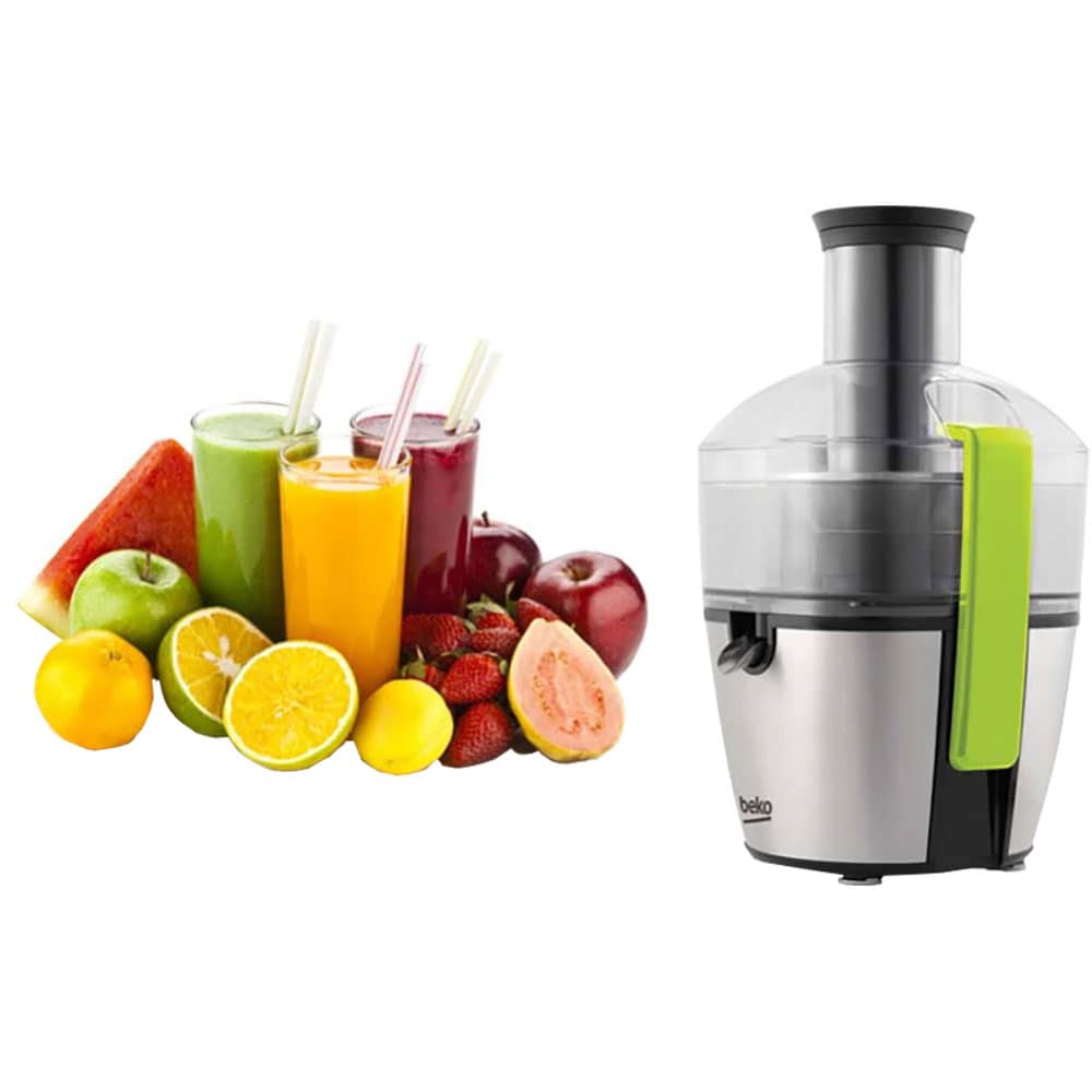 Storcator fructe si legume BEKO BKK2145, 0.75l, 1500W, 1 treapta putere, argintiu-verde