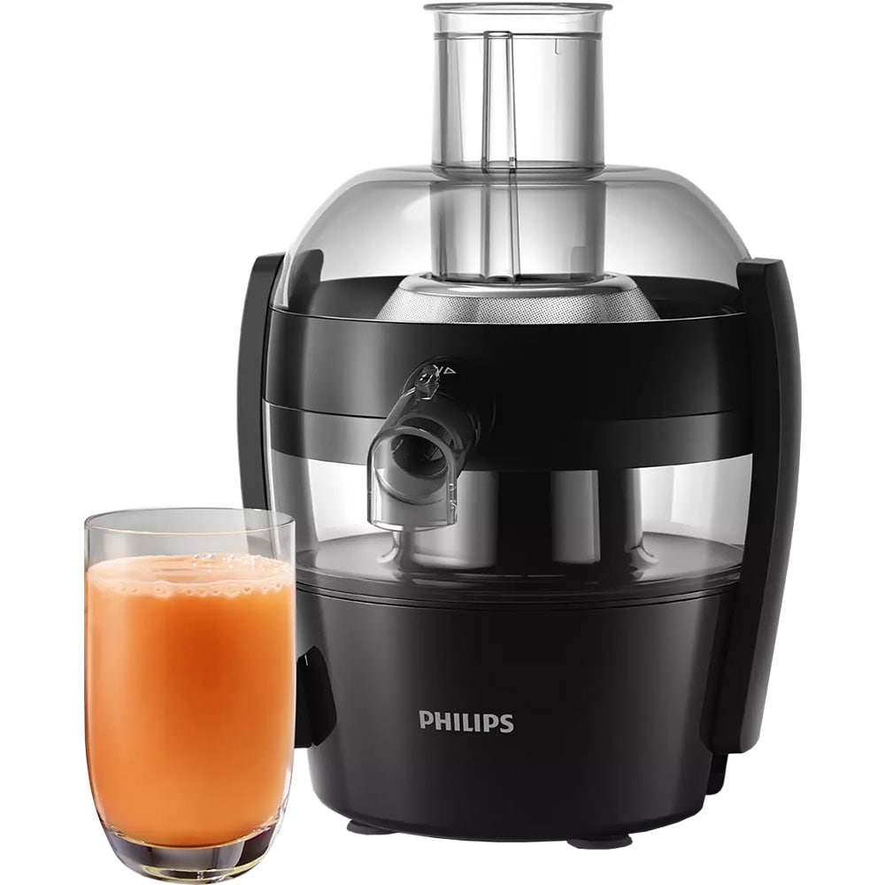 Storcator fructe si legume PHILIPS Viva Collection HR1832/02, 0.5l, 500W, 1 treapta putere, negru