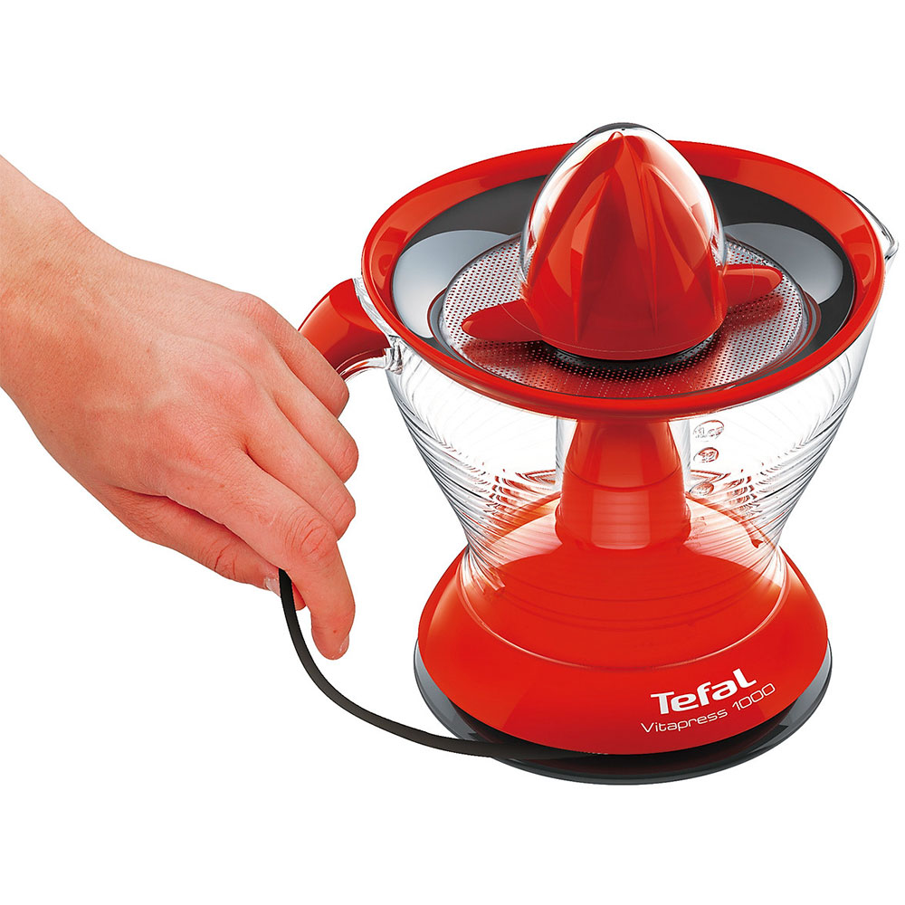 Storcator citrice TEFAL VitaPress ZP302538, 1l, 25W, 1 treapta viteza, rosu-gri