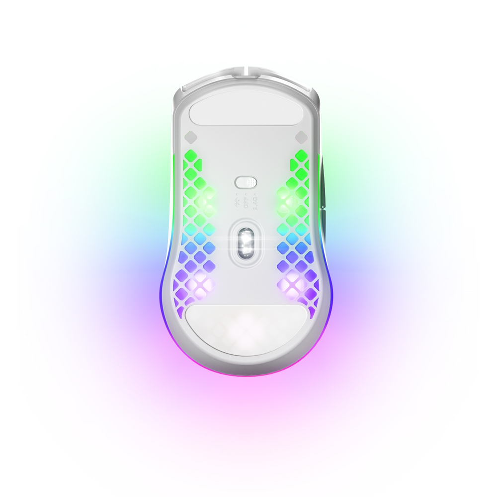 Mouse Gaming Wireless STEELSERIES Aerox 3, 18000 dpi, Snow