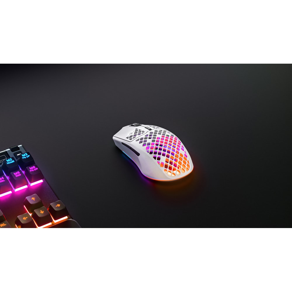 Mouse Gaming Wireless STEELSERIES Aerox 3, 18000 dpi, Snow