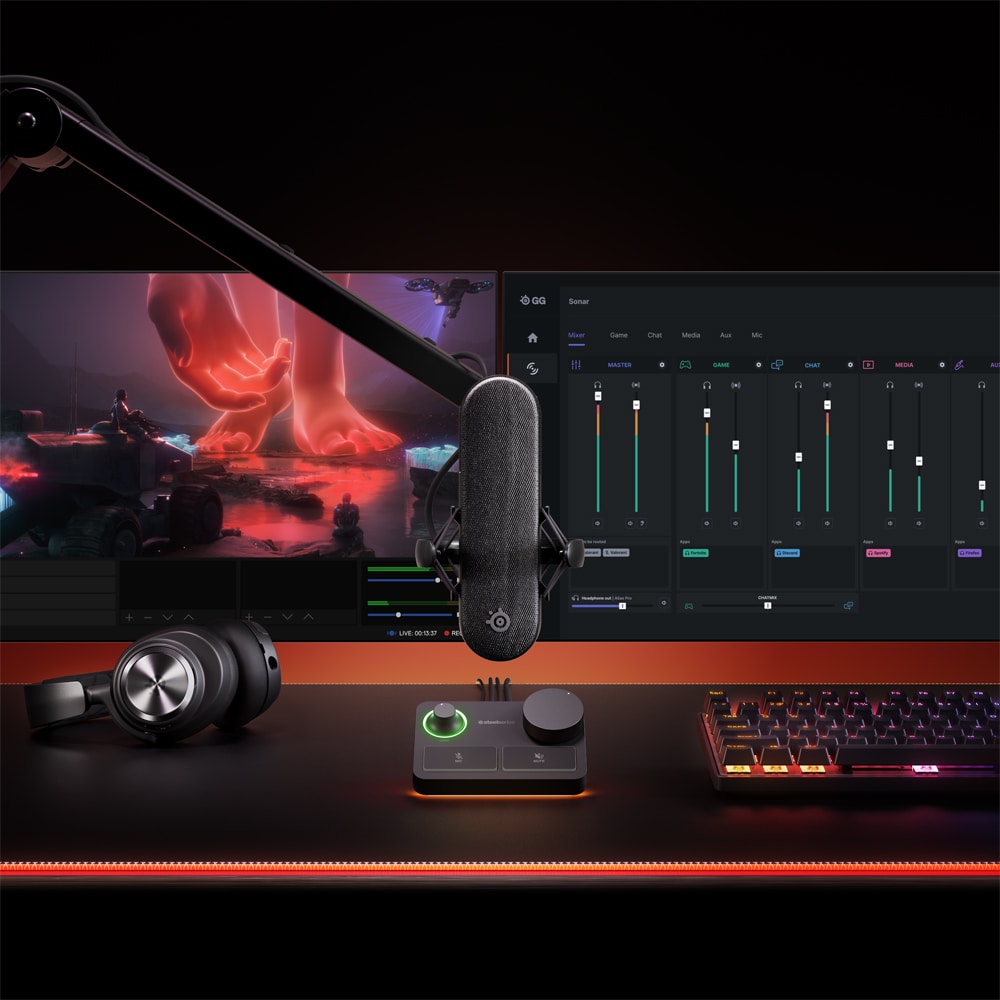 Microfon Gaming STEELSERIES Alias Pro, negru