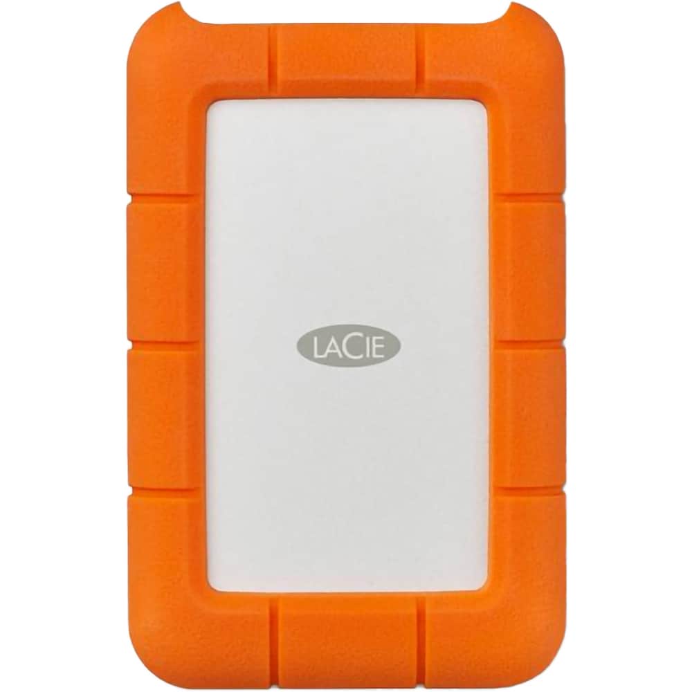 Hard Disk extern LACIE Rugged STFR2000800, 2TB, USB 3.0, argintiu-portocaliu