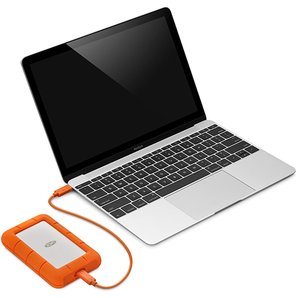 Hard Disk extern LACIE Rugged STFR2000800, 2TB, USB 3.0, argintiu-portocaliu