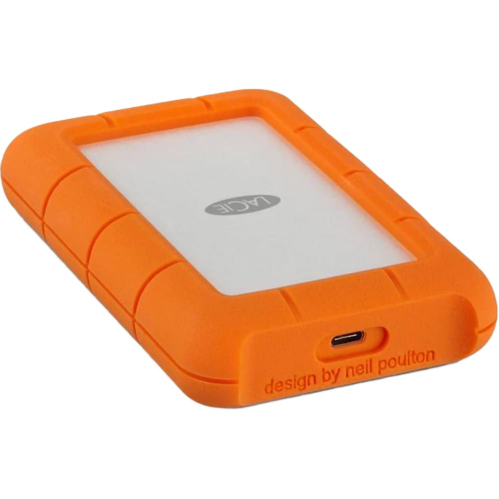 Hard Disk extern LACIE Rugged STFR2000800, 2TB, USB 3.0, argintiu-portocaliu