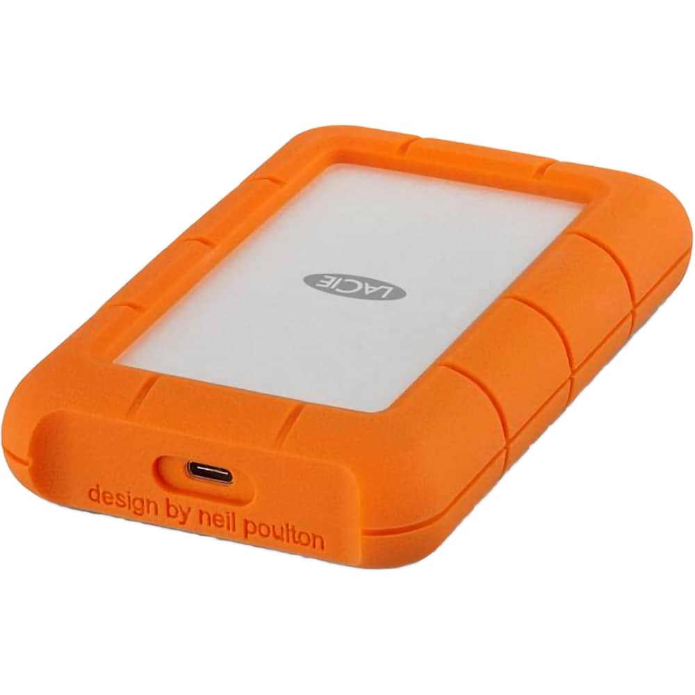 Hard Disk extern LACIE Rugged STFR2000800, 2TB, USB 3.0, argintiu-portocaliu