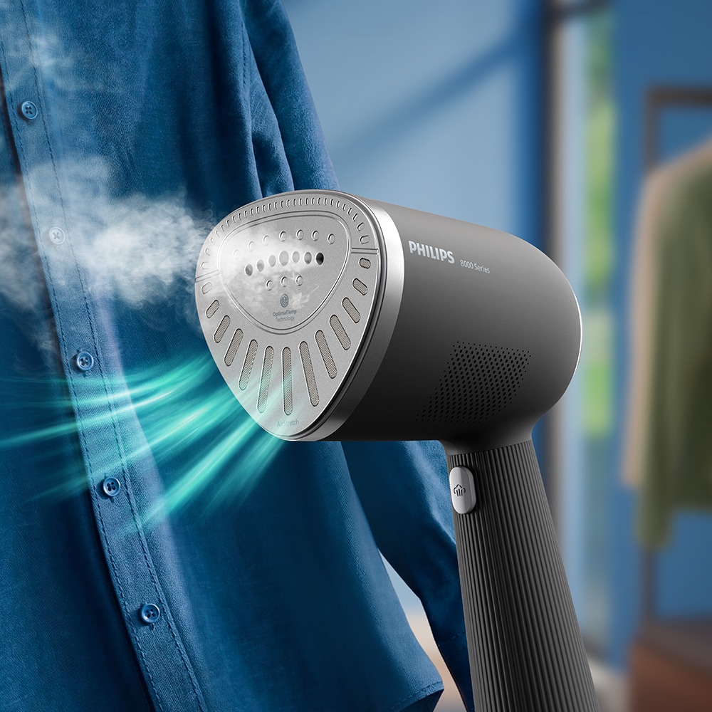 Aparat de calcat vertical PHILIPS Seria 8000 STH8040/80, 1500W, 0.2l, gri antracit