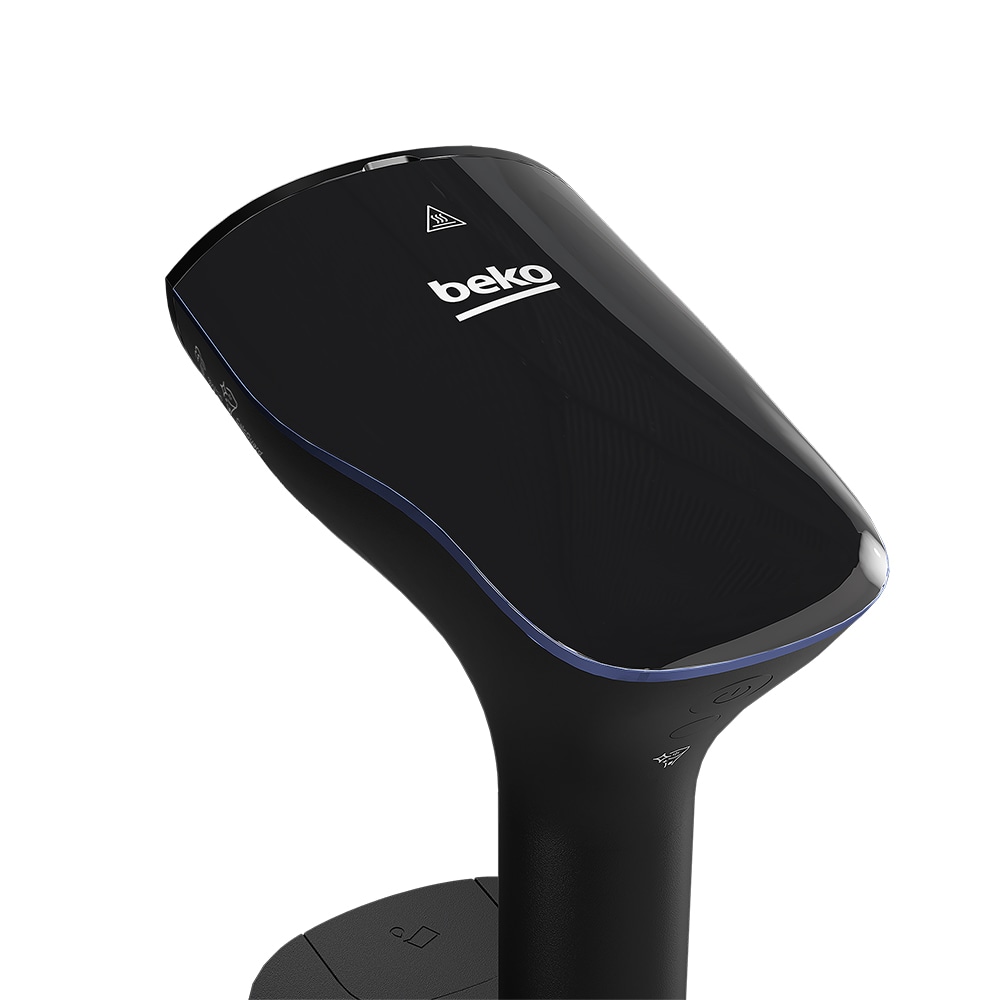 Aparat de calcat vertical BEKO STM7112B, 2280W, 30g/min, 200ml, talpa ceramica, negru