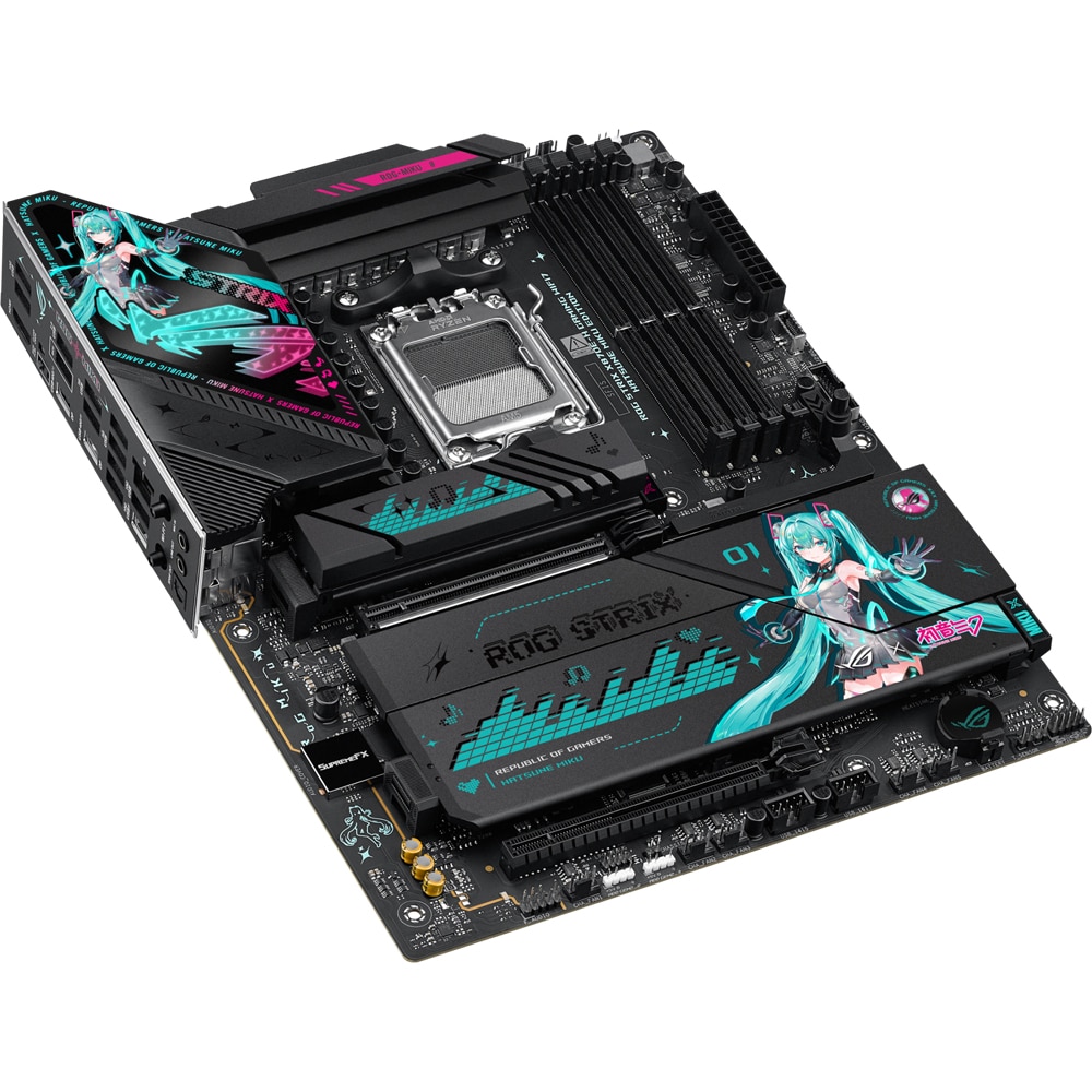 Placa de baza ASUS ROG Strix X870E-H Gaming WIFI7 Hatsune Miku Edition, Socket AM5, ATX, Wi-Fi