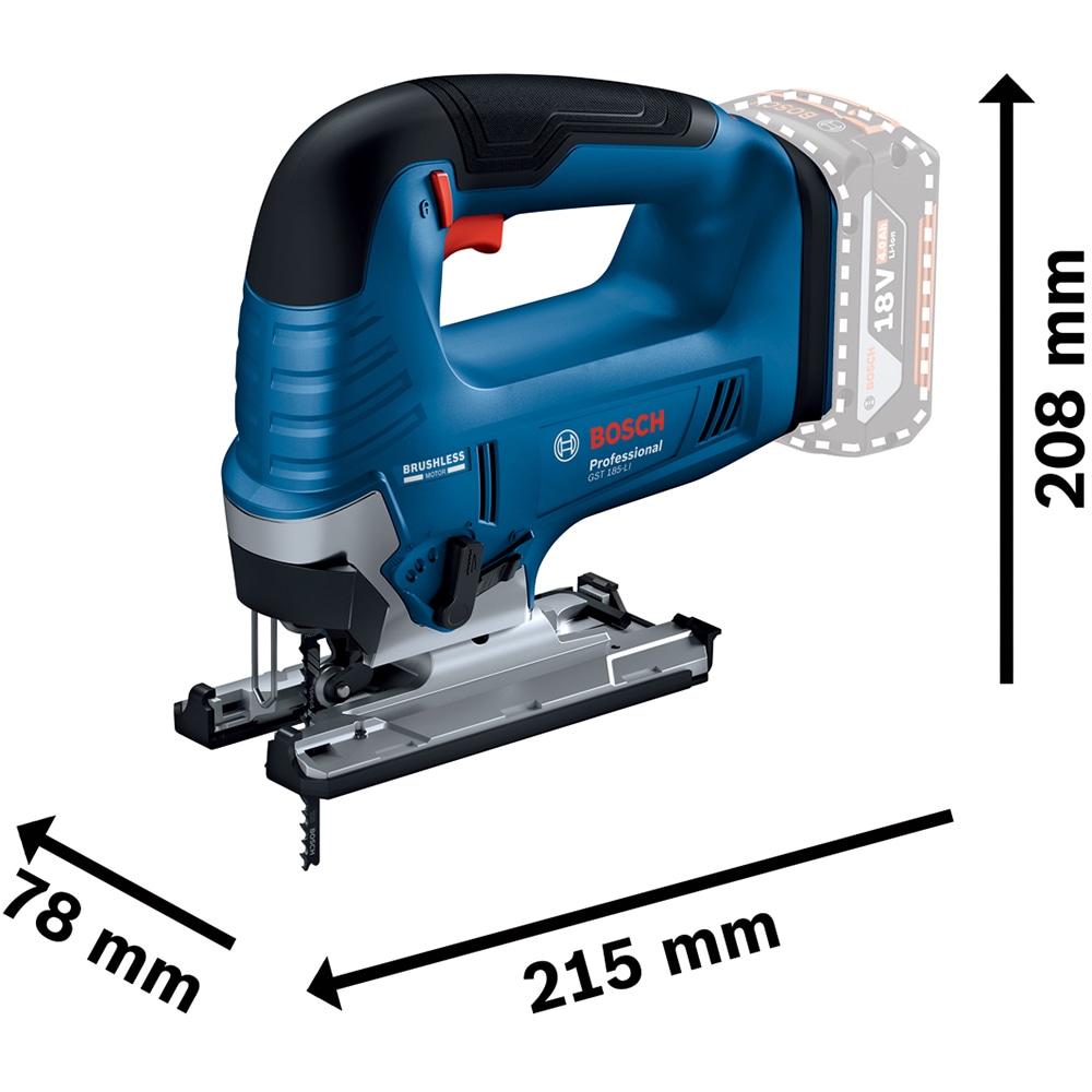 Fierastrau pendular BOSCH PROFESSIONAL GST 185-LI, 125mm, albastru