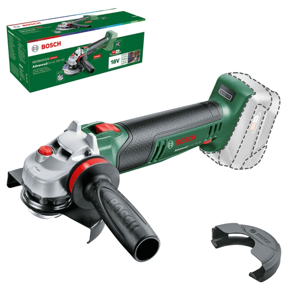 Polizor unghiular BOSCH AdvancedGrind 18V-80 F.A., 125mm, verde