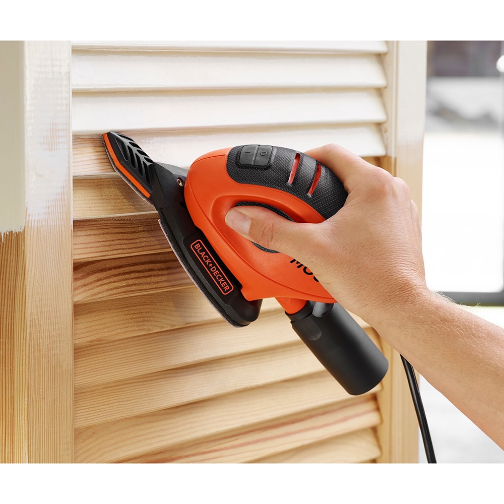 Masina de slefuit cu vibratii BLACK+DECKER Mouse, 55W, 11000 rpm, 10 accesorii