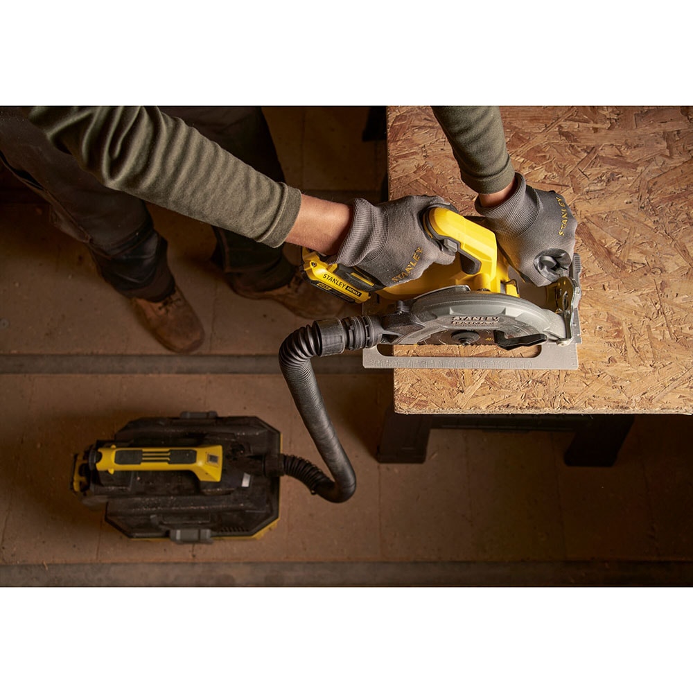 Fierastrau circular STANLEY FatMax V20, 18V, 5000rpm, disc 190 x 30mm, adancime 65mm