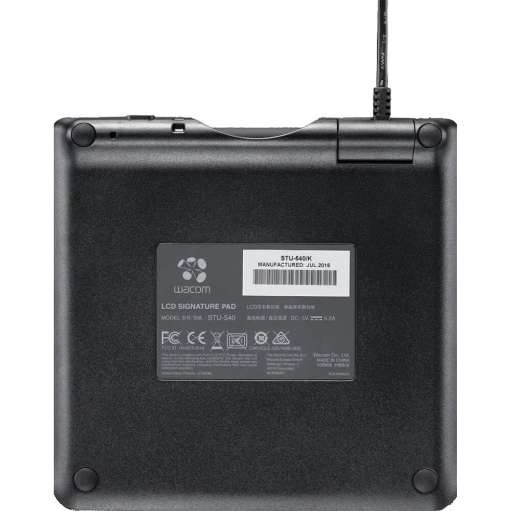 Pad semnatura digitala WACOM STU-540, cu Sign Pro PDF, negru