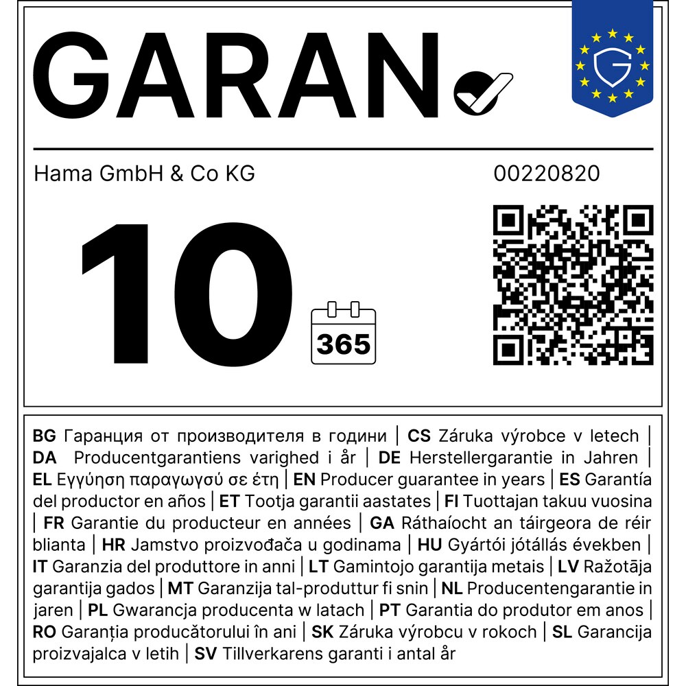 Suport TV perete HAMA 220811, fix, 32-75", 40kg, negru