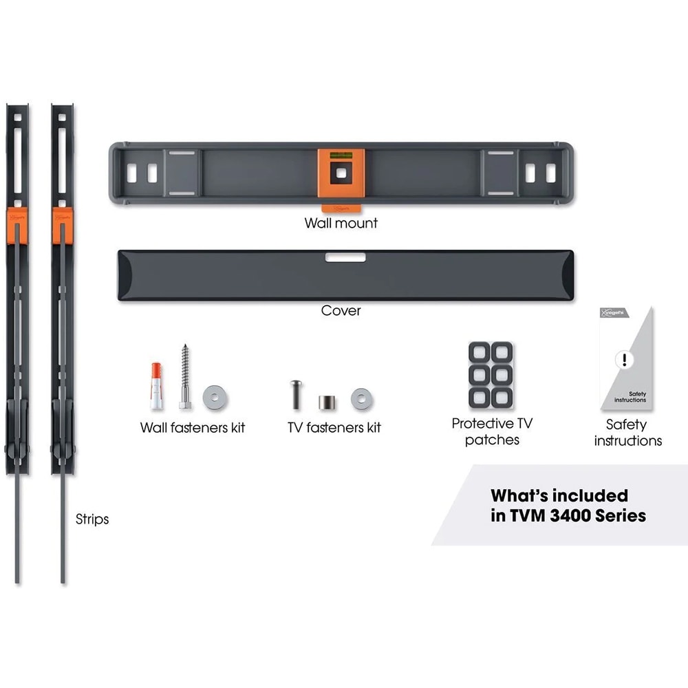 Suport TV perete VOGEL'S TVM 3403, fix, 32-77", 50kg, negru