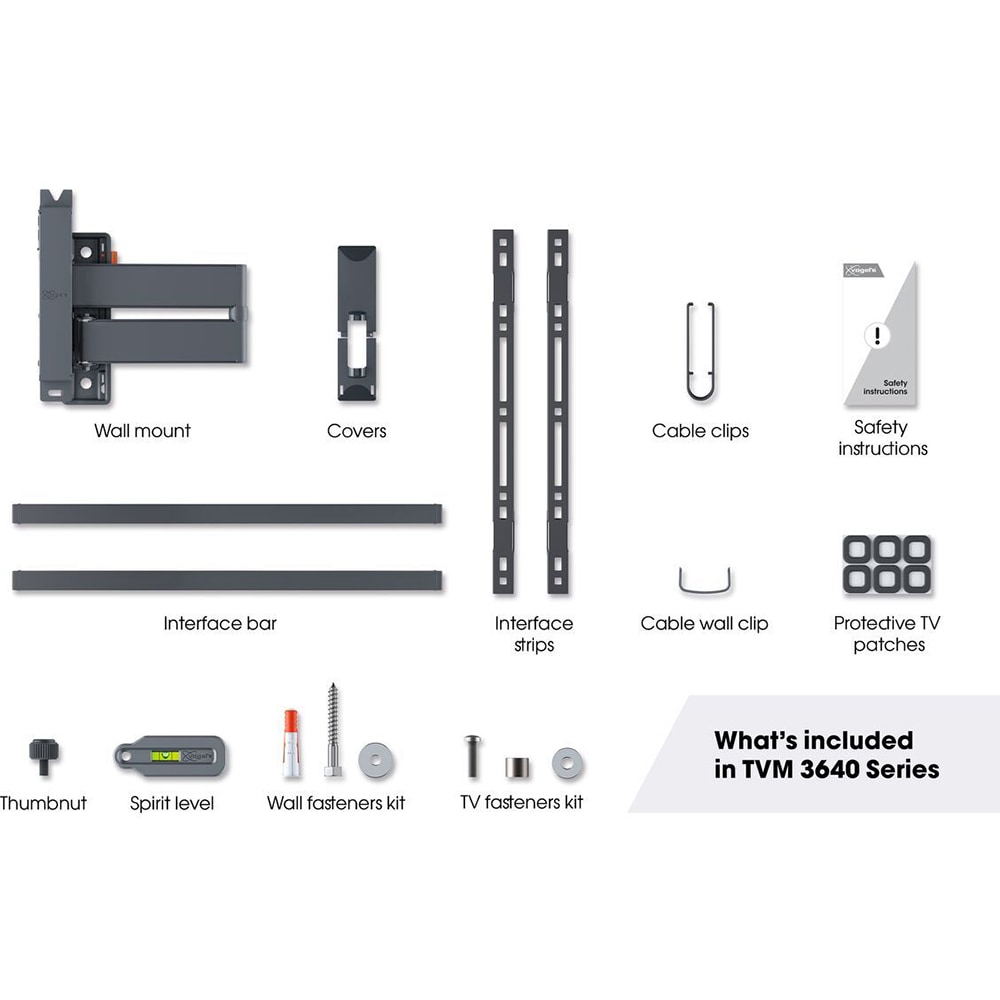 Suport TV perete VOGEL'S TVM 3643, reglabil, 40-77", 35kg, negru