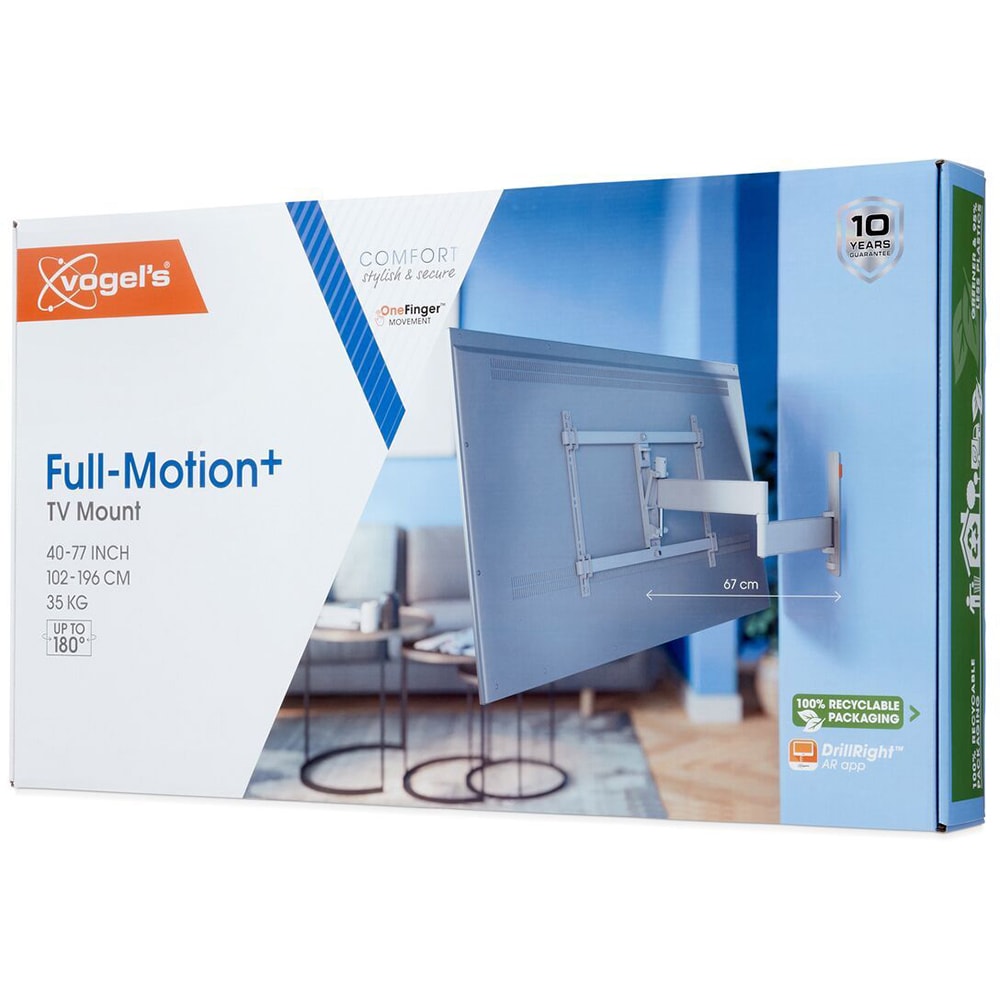 Suport TV perete VOGEL'S TVM 3643, reglabil, 40-77", 35kg, Alb