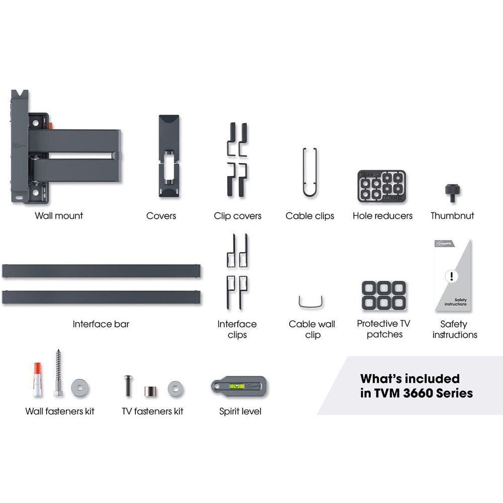 Suport TV perete VOGEL'S OLED TVM 3663, reglabil, 40-77", 35kg, negru