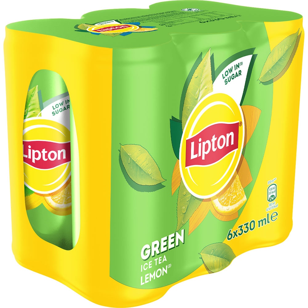 Bautura racoritoare LIPTON Green Lemon bax 0.33L x 6 doze