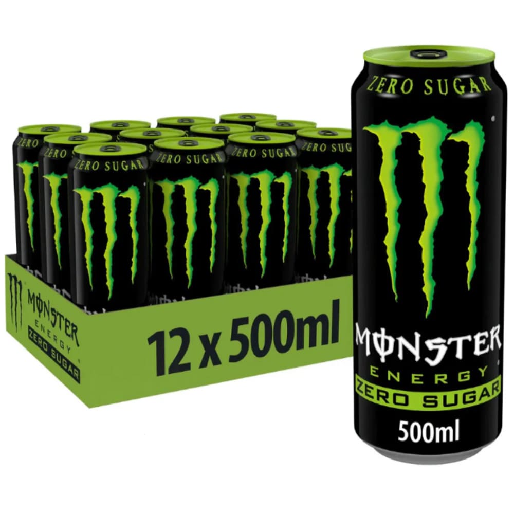 Bautura energizanta MONSTER Energy Zero Zahar bax 0.5L x 12 doze