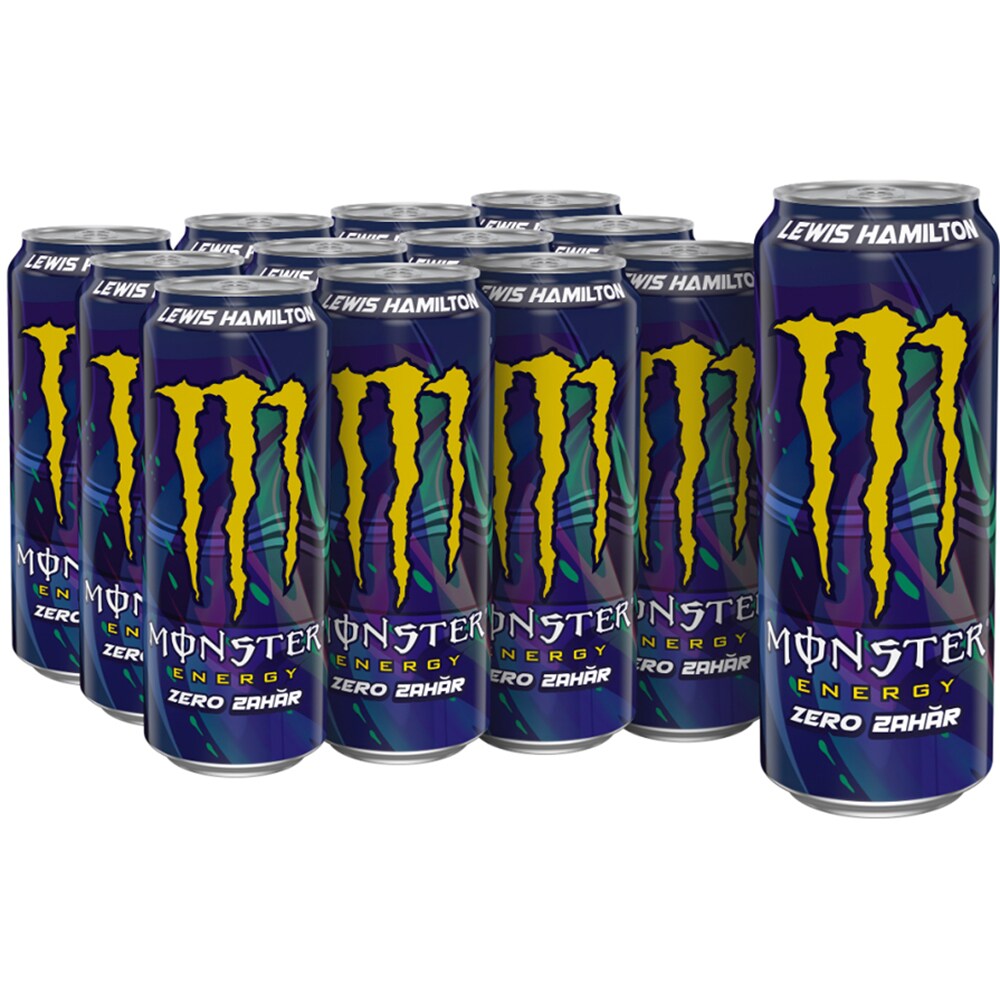 Bautura energizanta MONSTER Energy Zero Zahar bax 0.5L x 12 doze