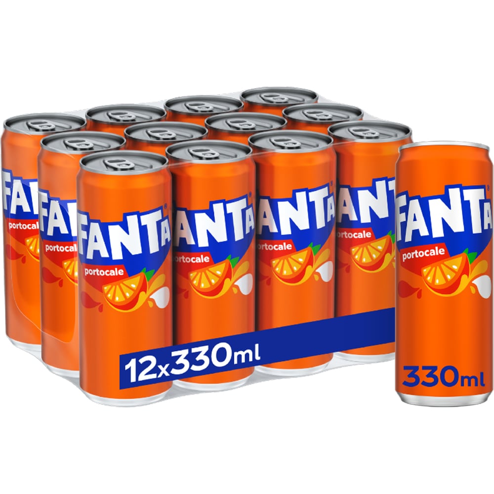 Bautura racoritoare carbogazoasa FANTA Portocale bax 0.33L x 12 doze