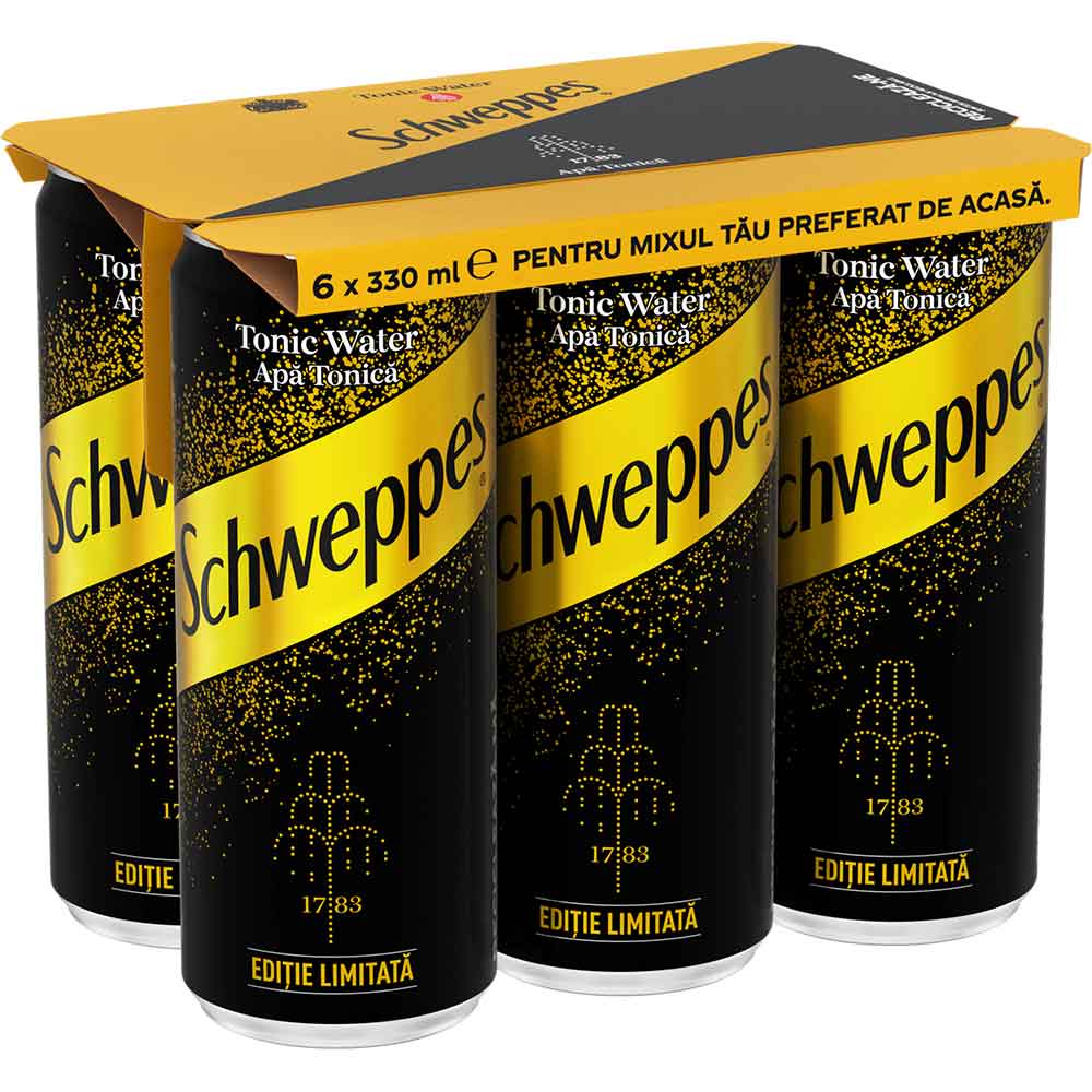 Bautura racoritoare carbogazoasa SCHWEPPES Tonic Water bax 0.33L x 6 doze