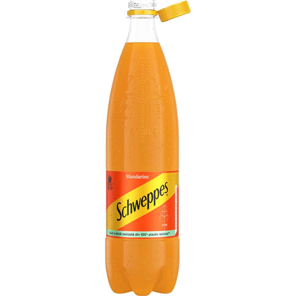 Bautura racoritoare carbogazoasa SCHWEPPES Mandarin bax 1L x 6 sticle