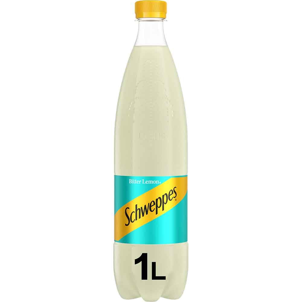Bautura racoritoare carbogazoasa SCHWEPPES Bitter Lemon bax 1L x 6 sticle