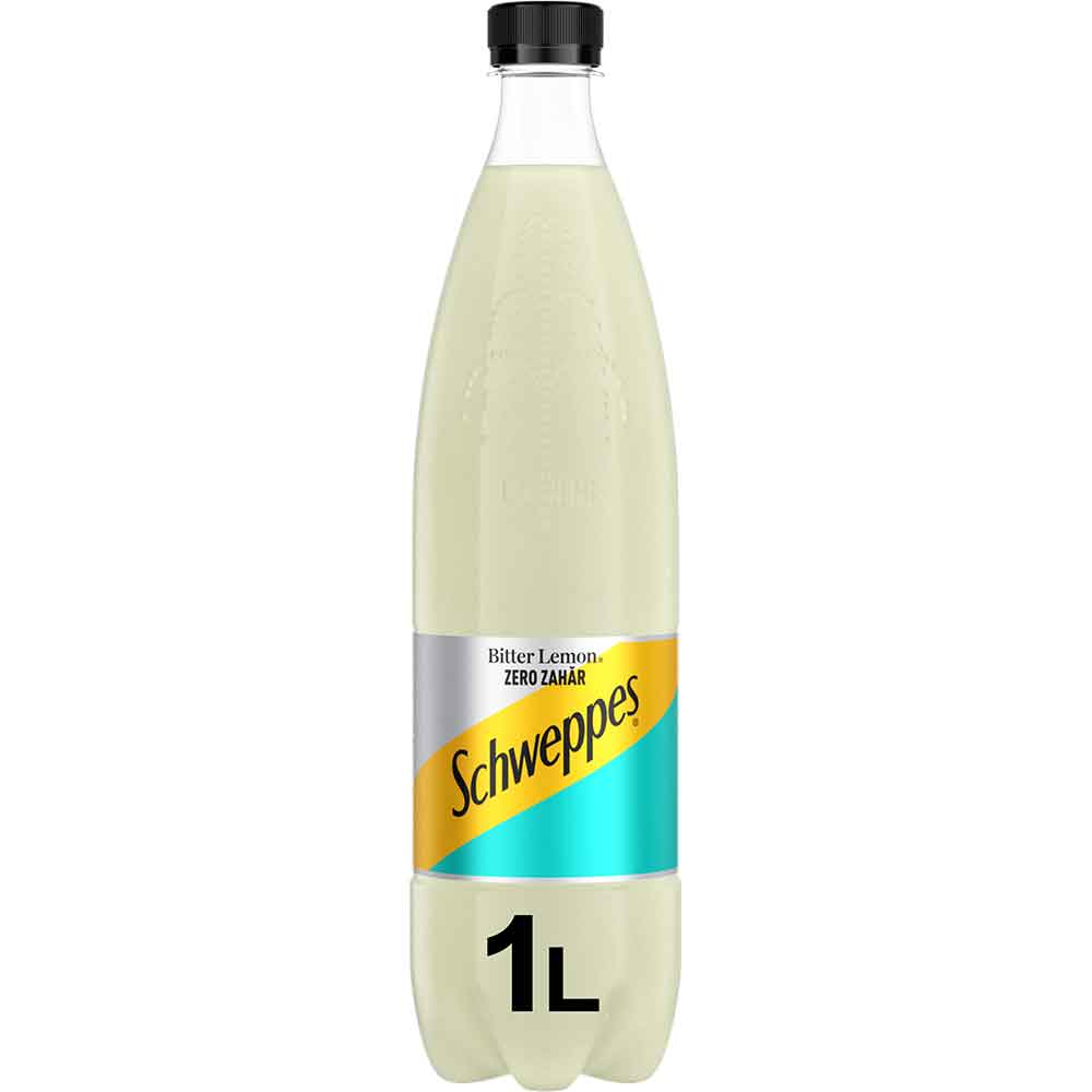 Bautura racoritoare carbogazoasa SCHWEPPES Bitter Lemon Zero Zahar bax 1L x 6 sticle