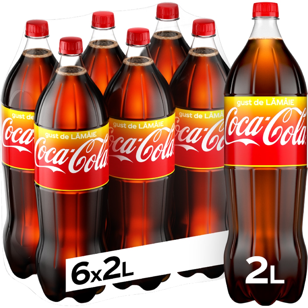 Bautura racoritoare carbogazoasa COCA-COLA Lamaie bax 2L x 6 sticle